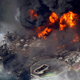 The Deepwater Horizon platform burns on April 21, 2010.